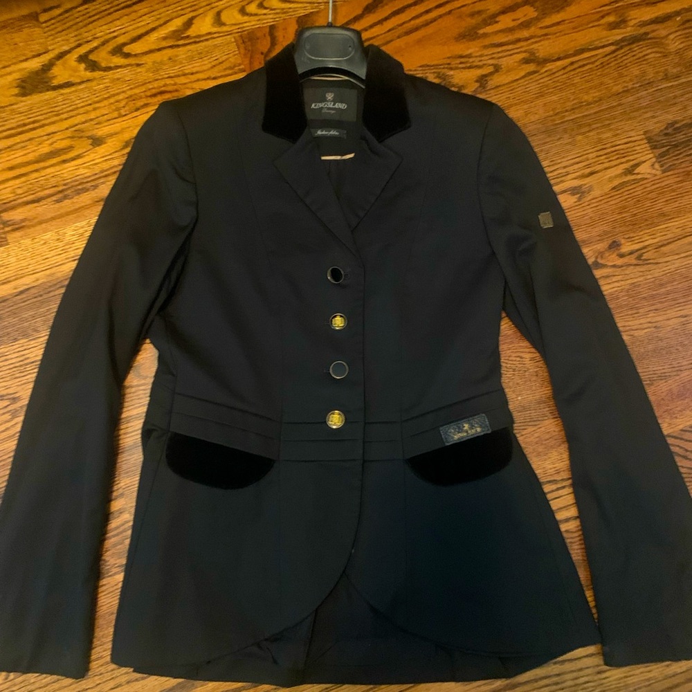 Kingsland Riding Dressage Riding Show Coat, Italian fabric, Size 38, black